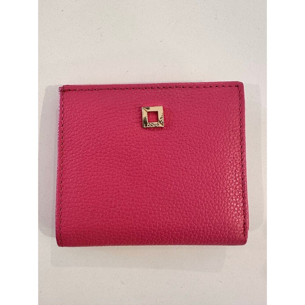 Lodis Pink Bifold Leather Card Wallet